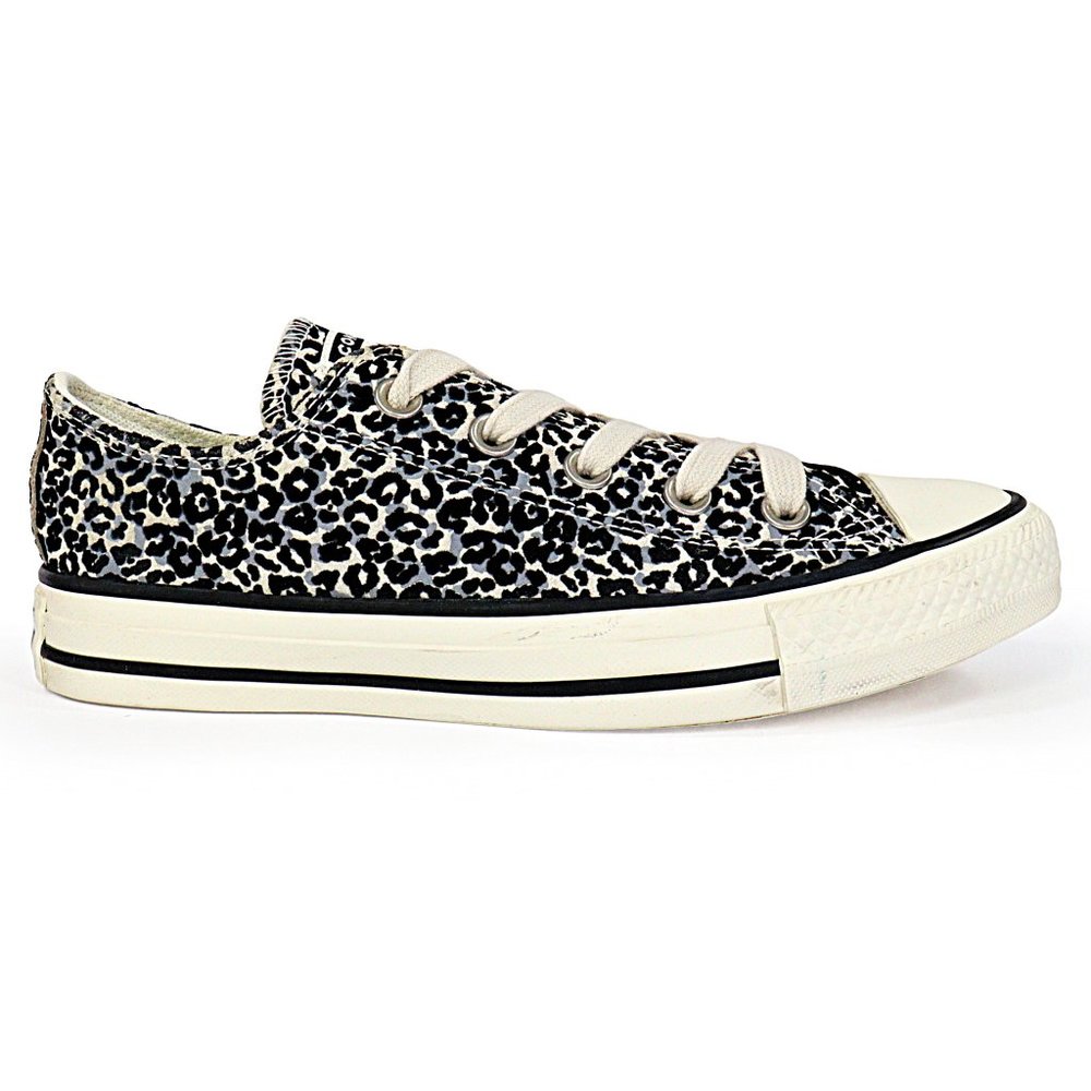 Converse CTAS Sneaker Low Ox Unisex Snow Leopard Flocked Canvas Men's 4 Wo's 6